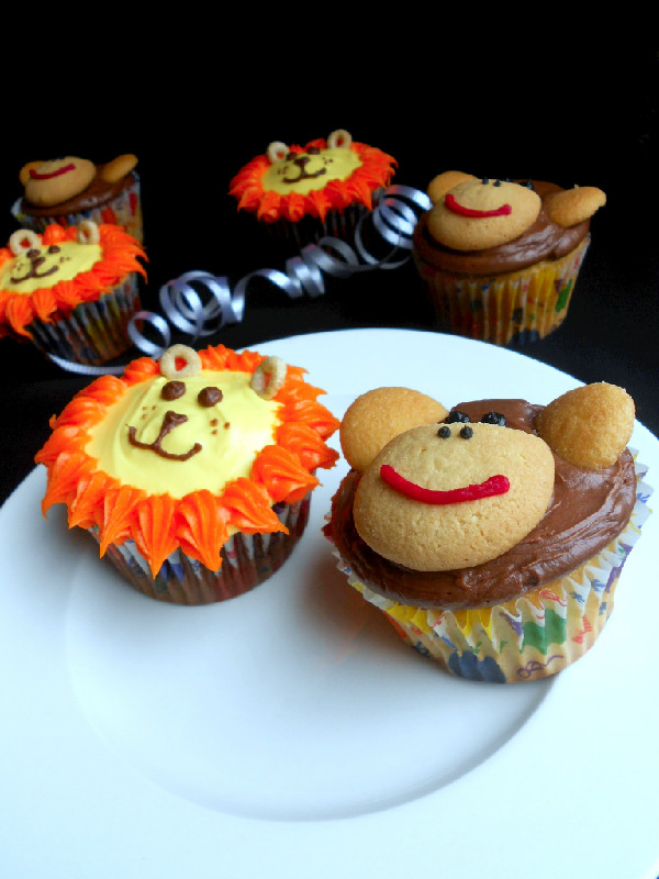 Jungle Animal Cupcakes