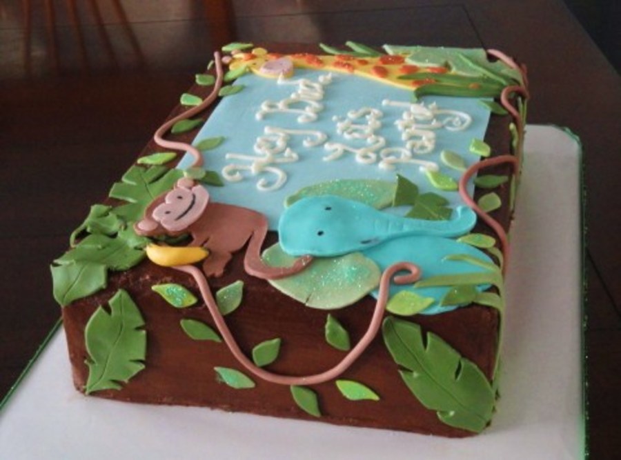 Jungle Baby Shower Sheet Cakes