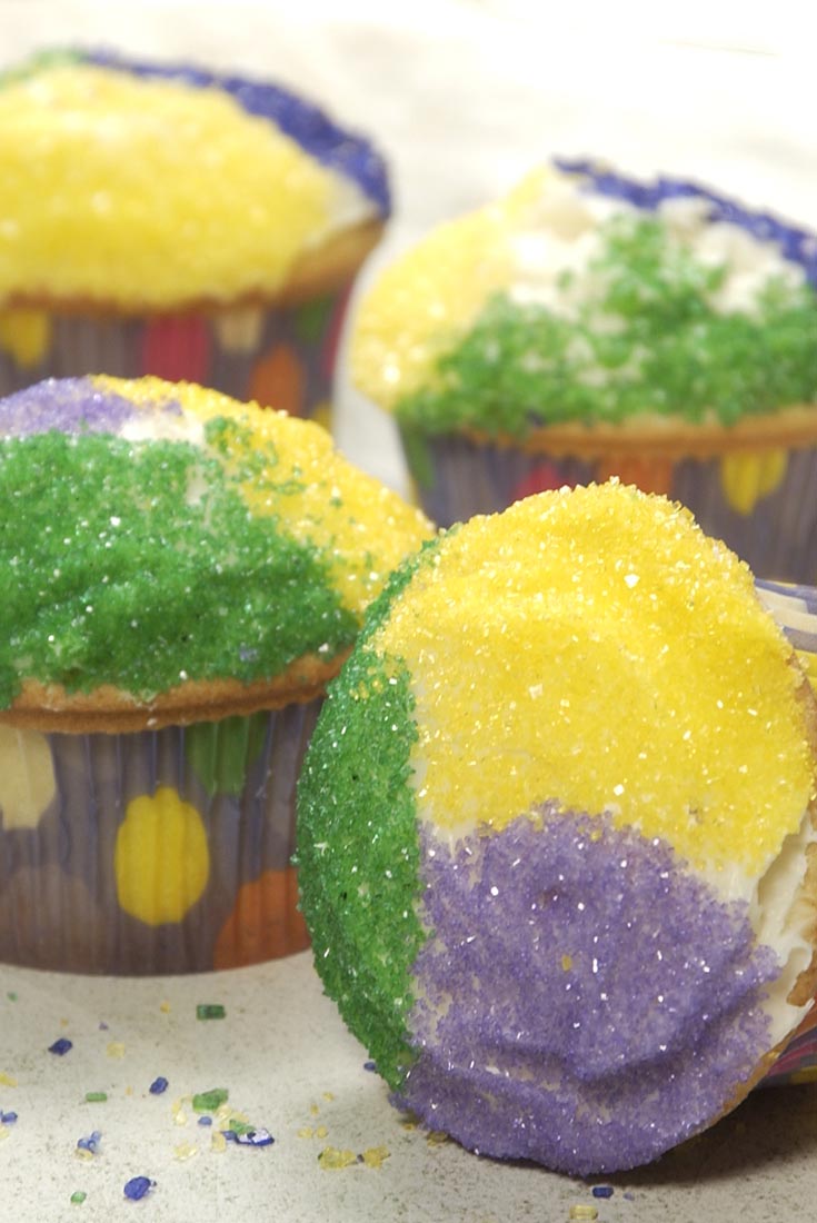 Mardi Gras Cupcakes