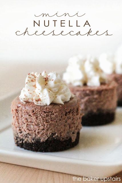 Mini Nutella Cheesecakes Mini Nutella Cheesecakes
