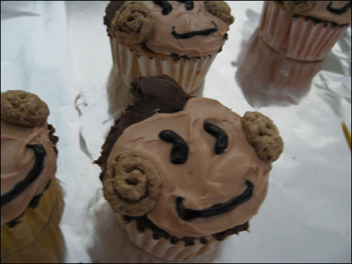 Monkey Eating Cupcake