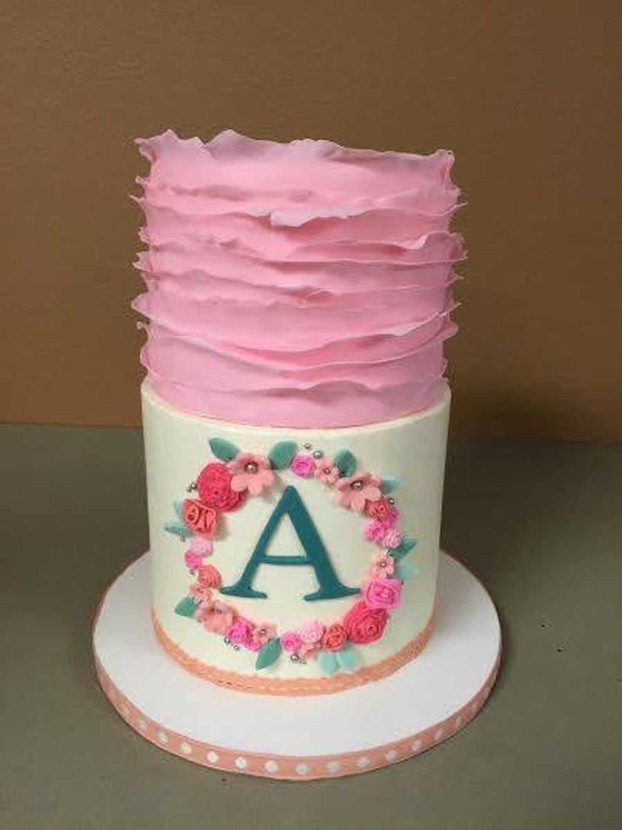 Monogram Baby Shower Cake Monogram Baby Shower Cake