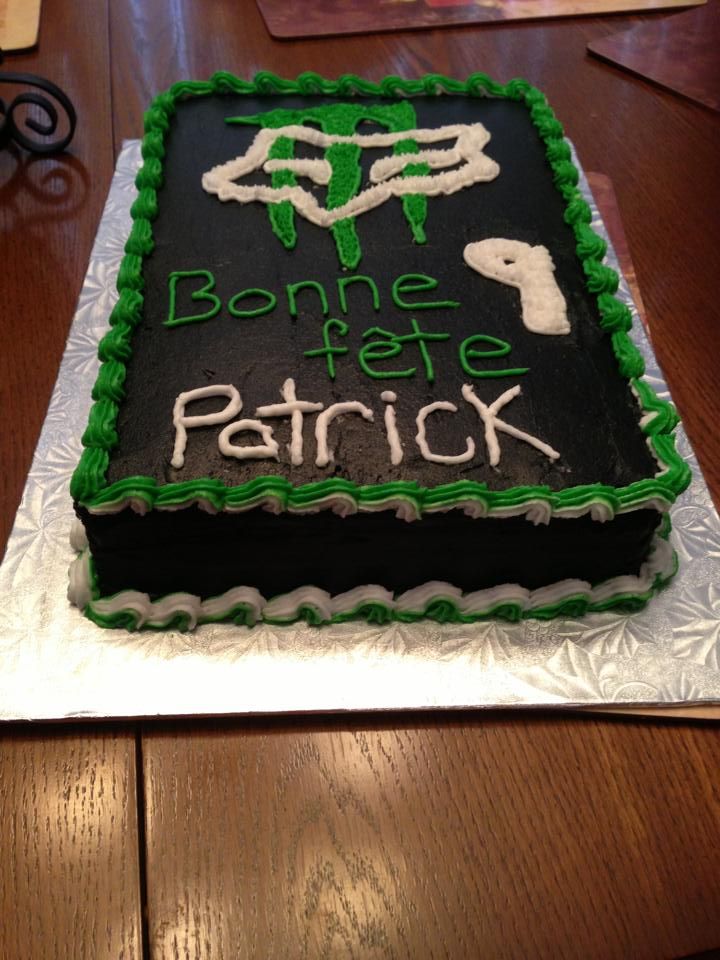 Monster Energy and Fox Racing Cake