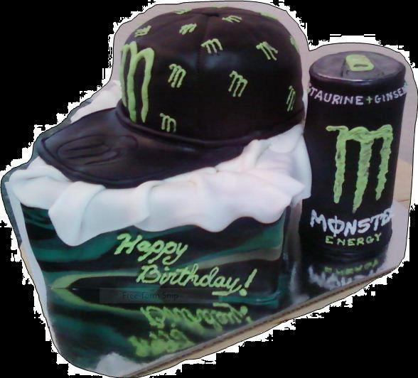 Monster Energy Drink Birthday Cake