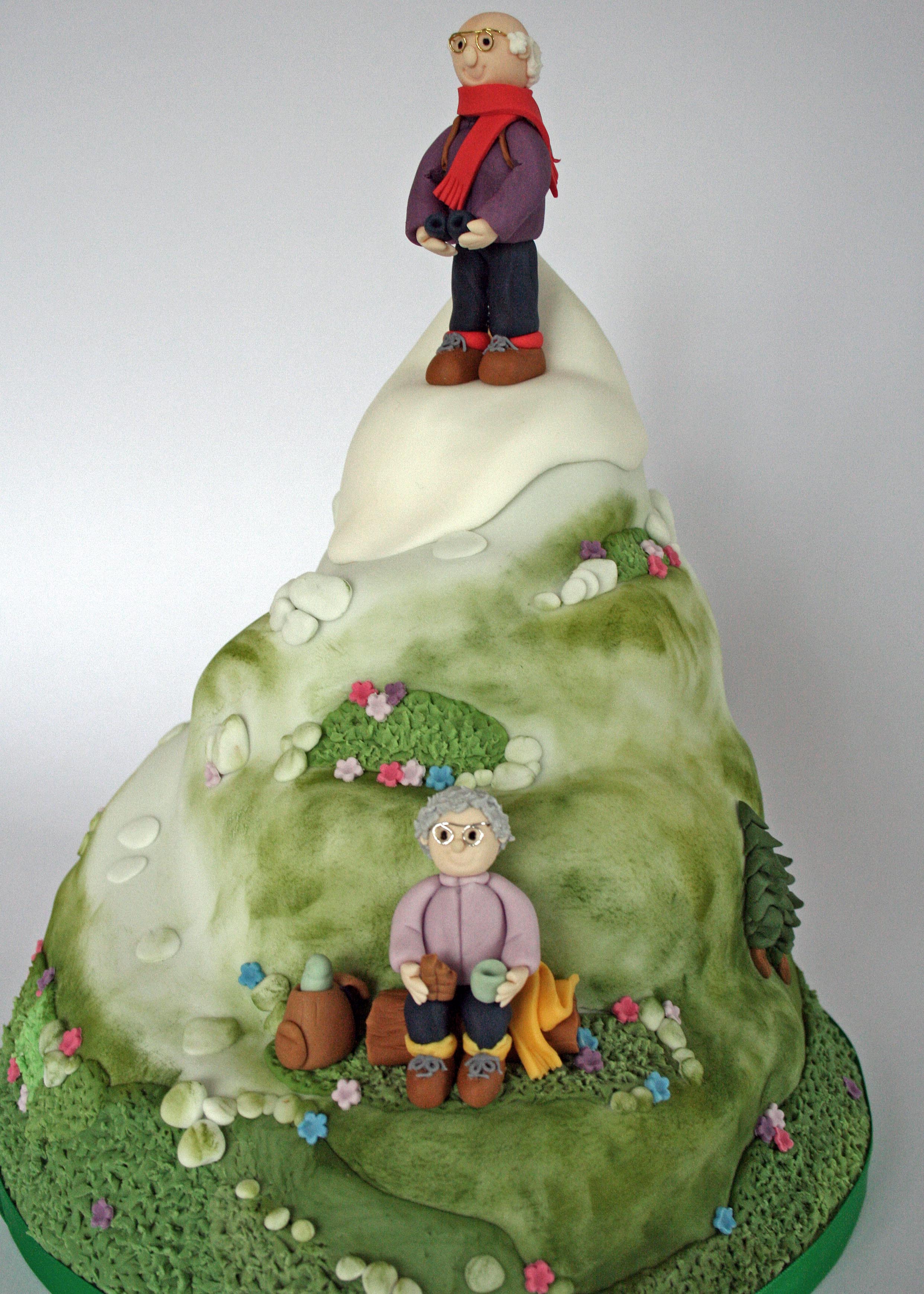 Mountain Shaped Birthday Cake