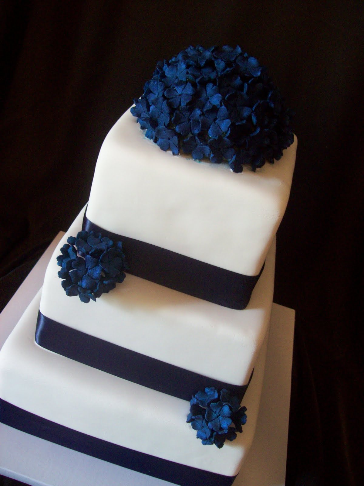 Navy Blue Wedding Cake
