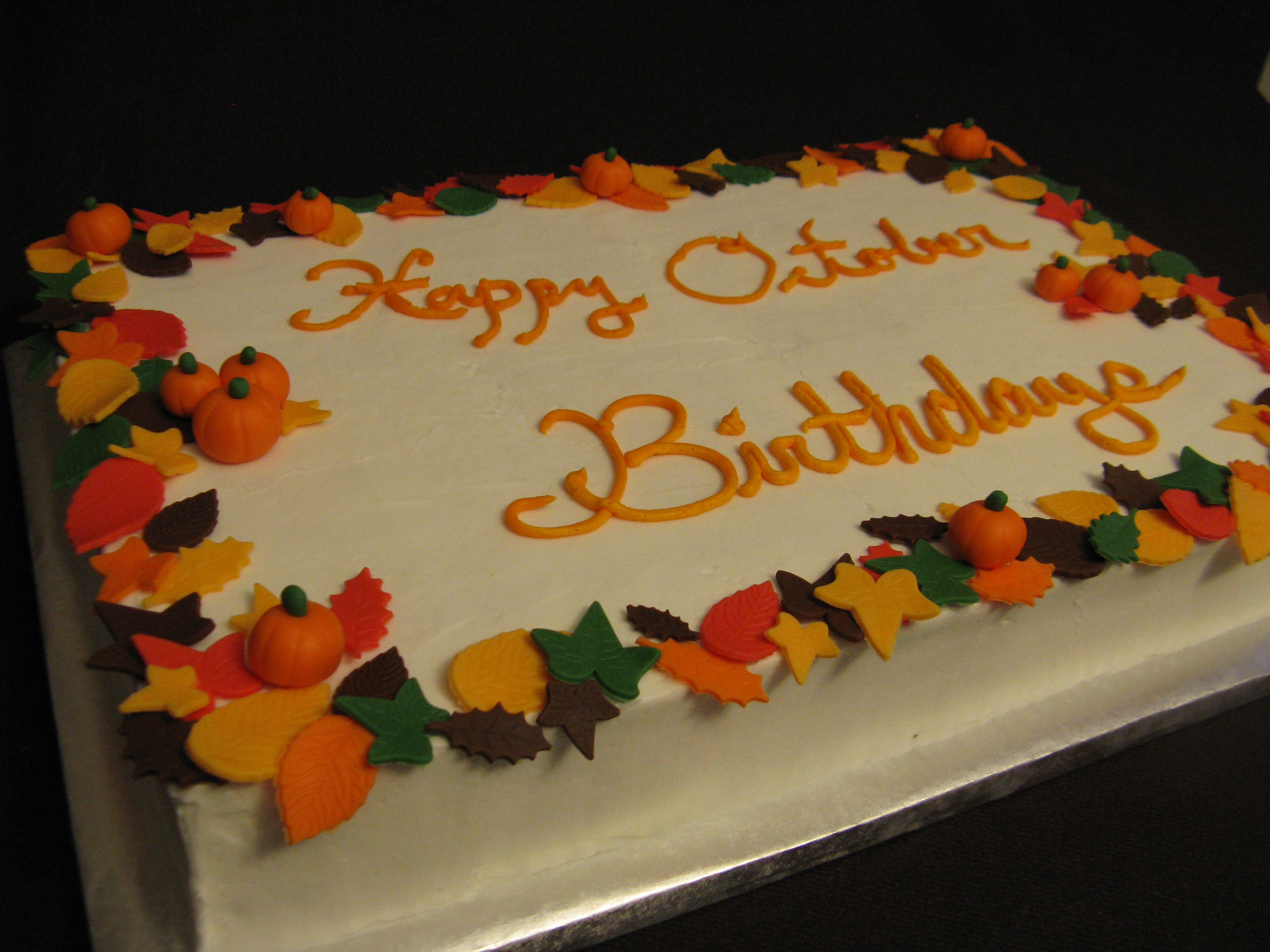 October Birthday Cake Ideas
