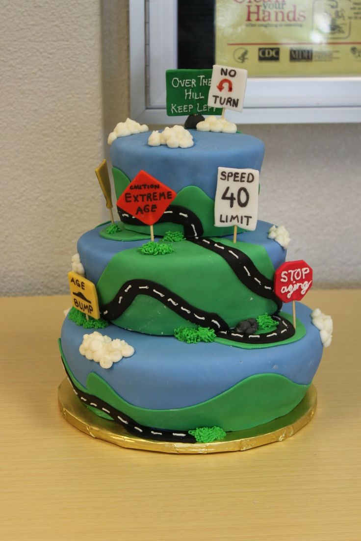 Over the Hill 40th Birthday Cake