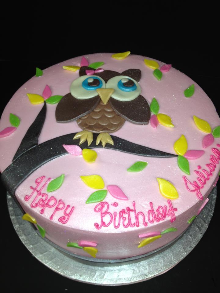 Owl Birthday Cake