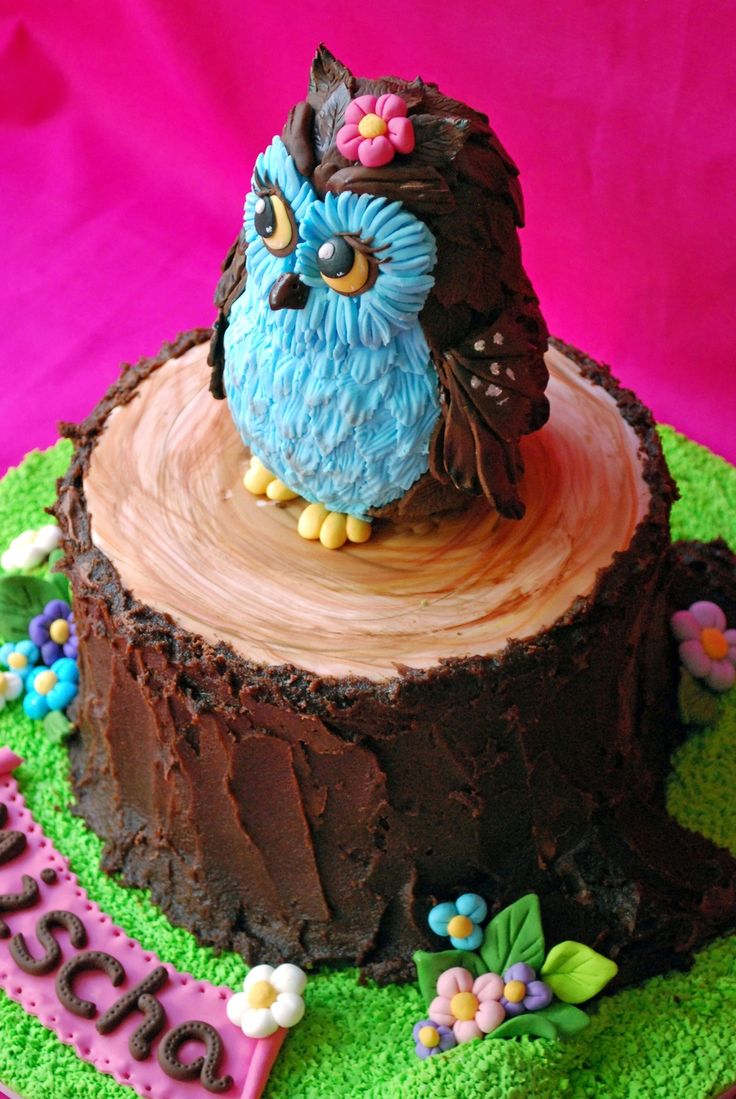 Owl Birthday Cake