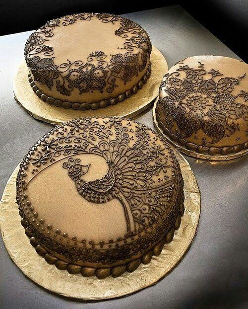 Peacock Henna Cake