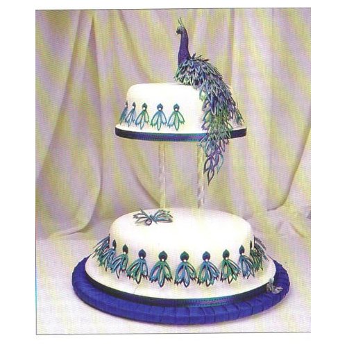 6 Photos of Peacock Lace Cake Cakes