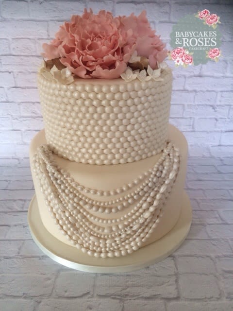 Peony Wedding Cake Pearl