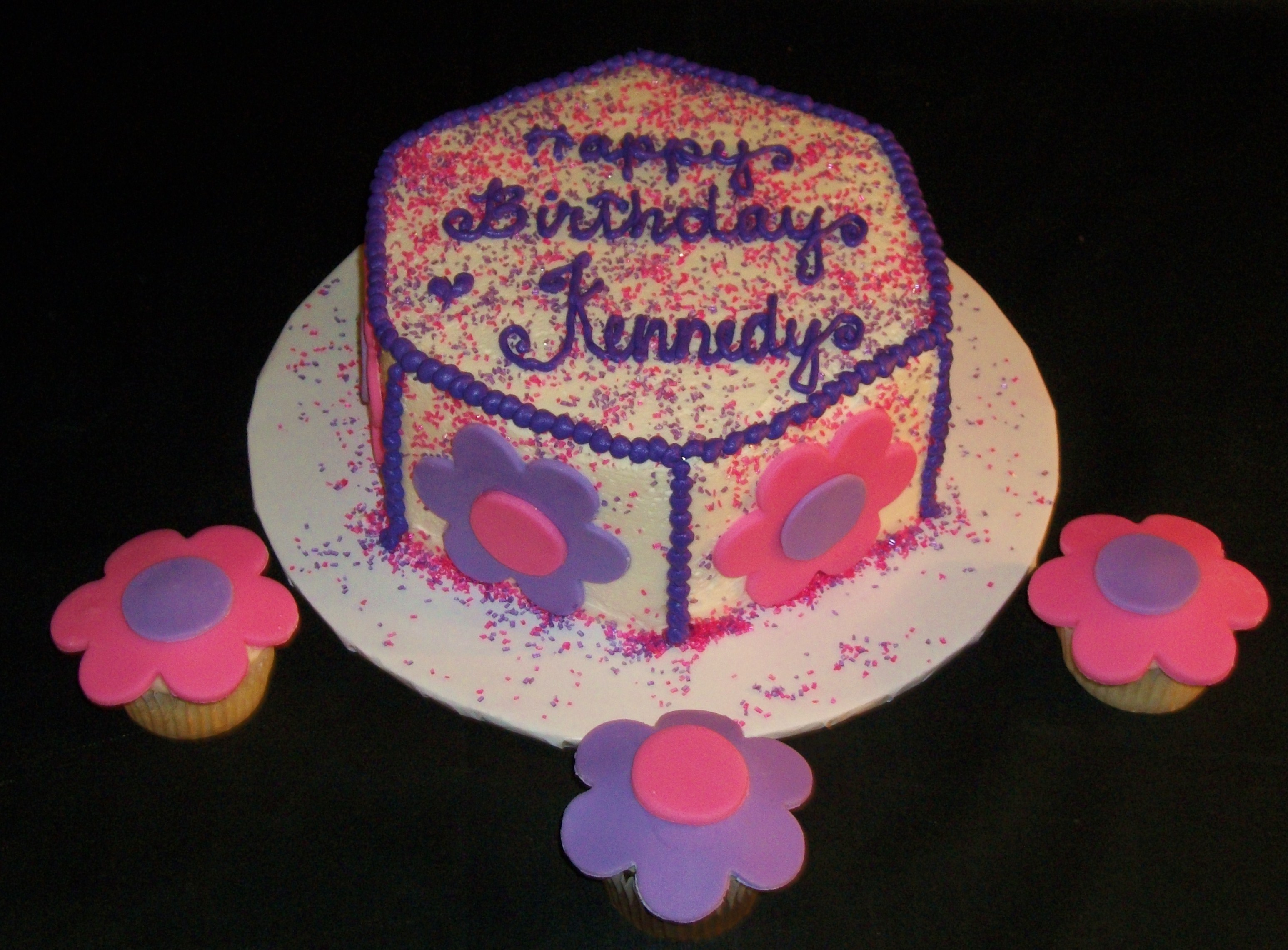 Pink and Sparkly Happy Birthday Cake Pink and Sparkly Happy Birthday Cake
