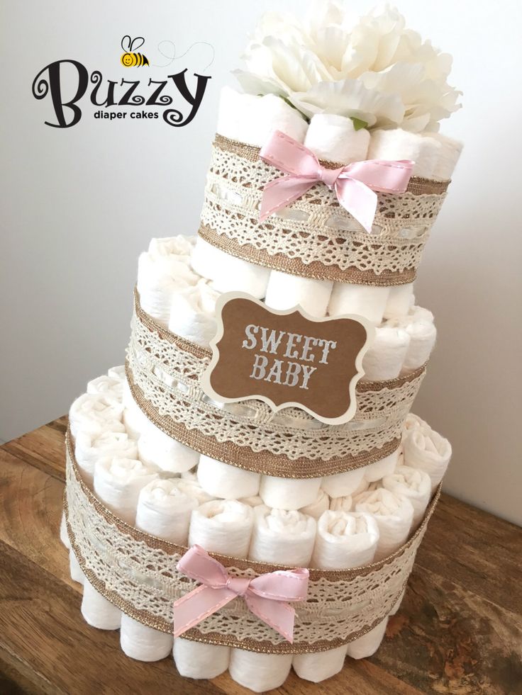 Pink Baby Girl Diaper Cakes Pink Baby Girl Diaper Cakes