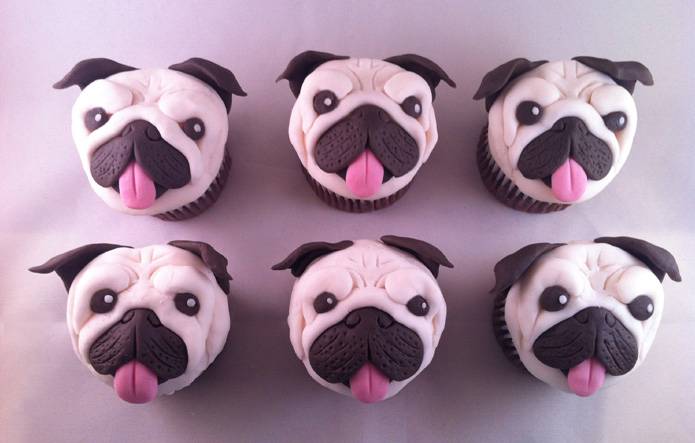 Pug Cupcakes