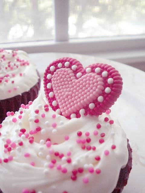 Purple and Pink Heart Cake