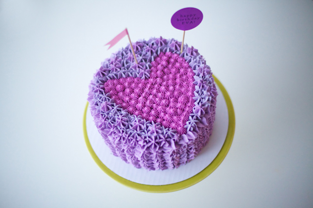 Purple Hearts Cake