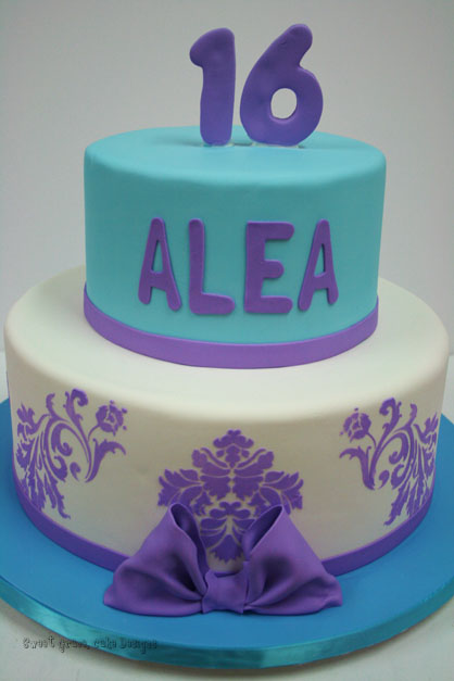 Purple Sweet 16 Birthday Cakes