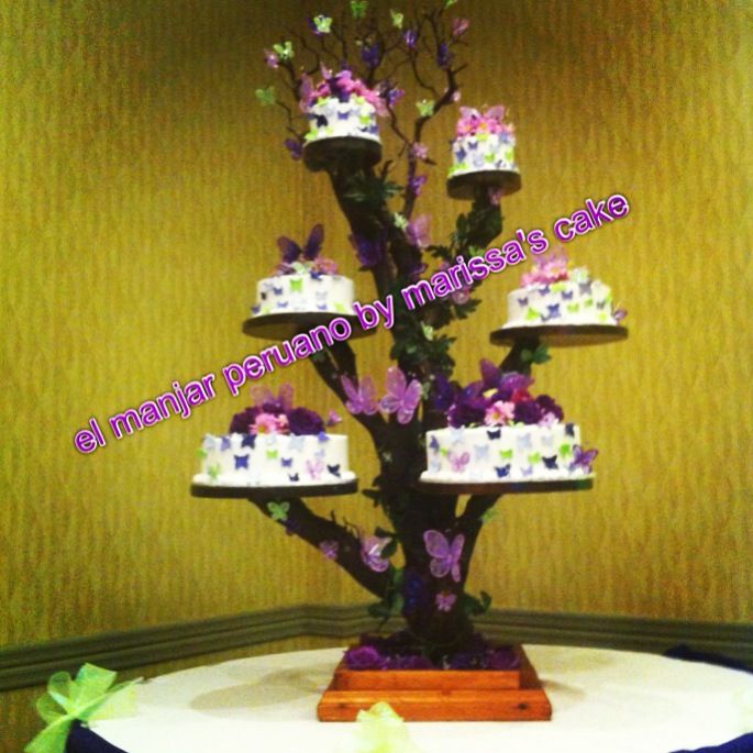 12 Photos of Tree Branch With Butterfly Cakes