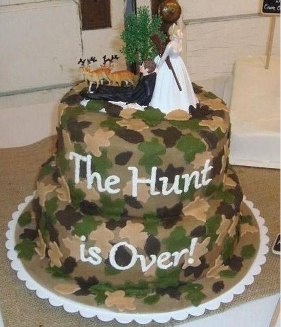 12 Photos of Real Weddings Wedding Cakes Pictures Camo Form