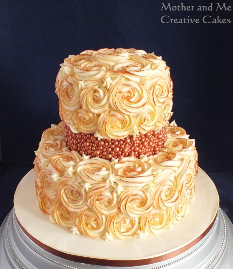 Rose Swirl Wedding Cake Rose Swirl Wedding Cake