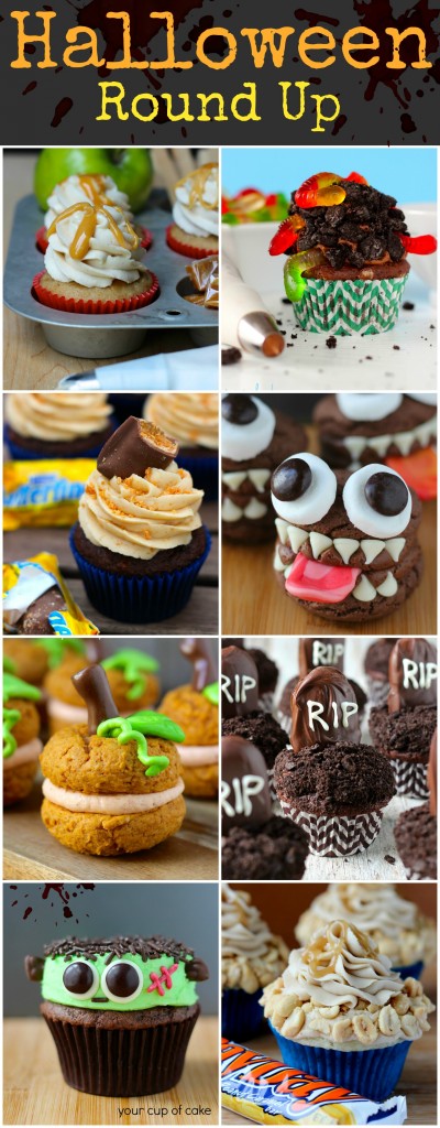 Round Halloween Cakes Cupcakes