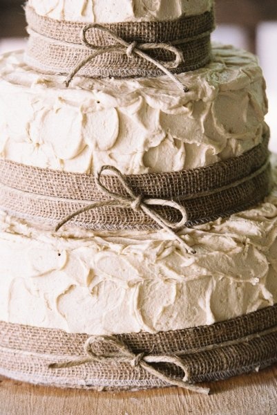 Rustic Burlap Wedding Cake Rustic Burlap Wedding Cake