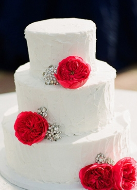 Simple Red Velvet Wedding Cake