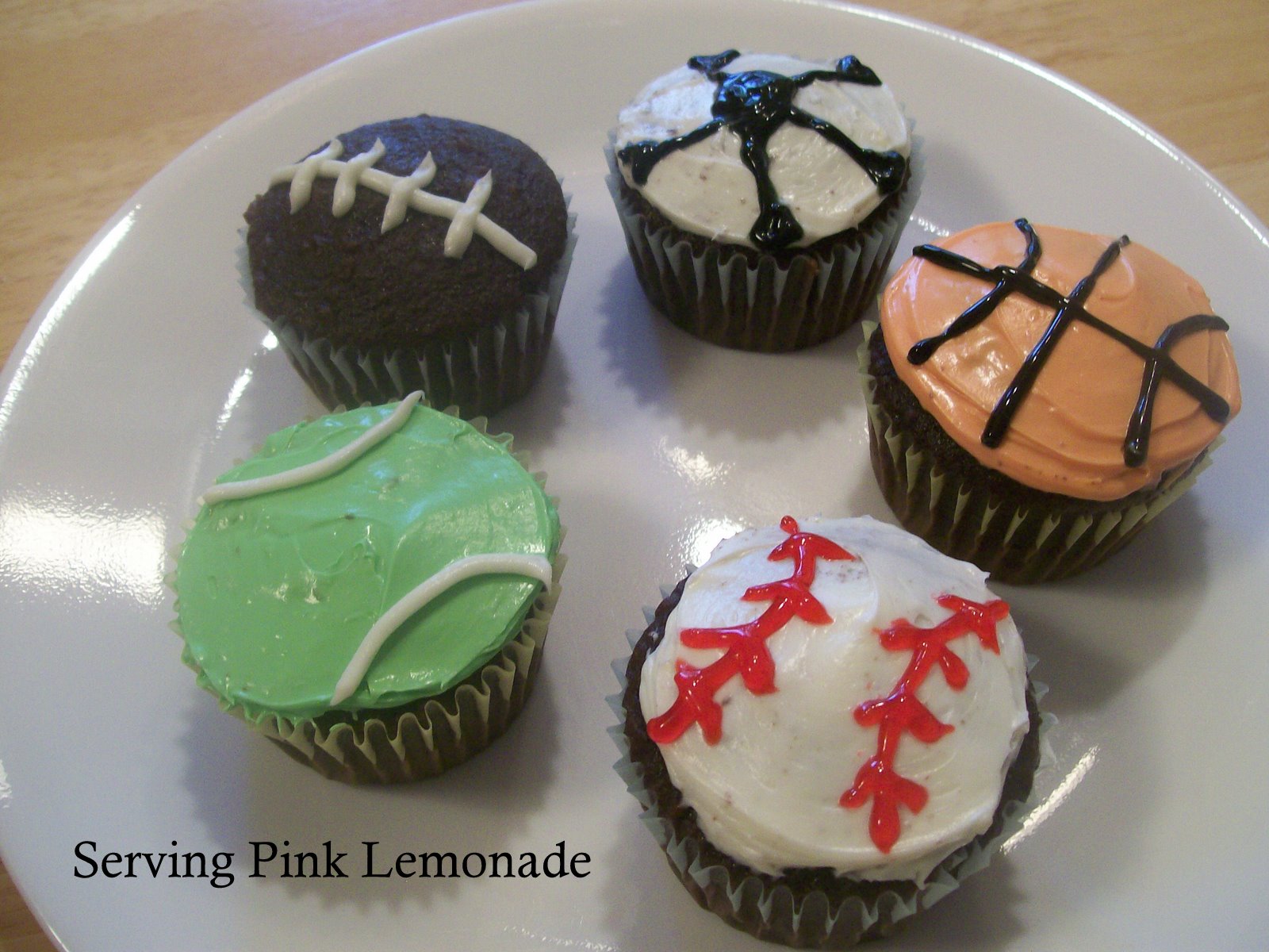 Sports Cupcake Birthday Cake