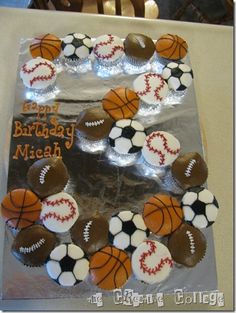Sports-Themed Cupcake Cake Number 3