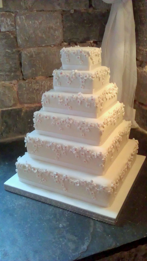 Square Tier Wedding Cake