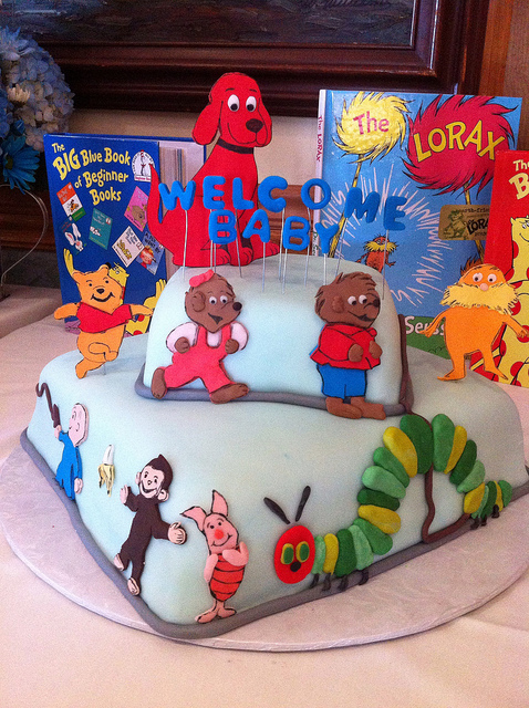 Storybook Baby Shower Cake