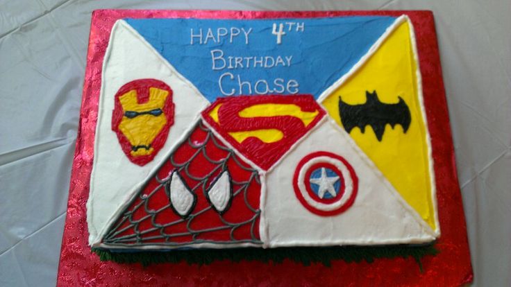 Super Hero Sheet Cake