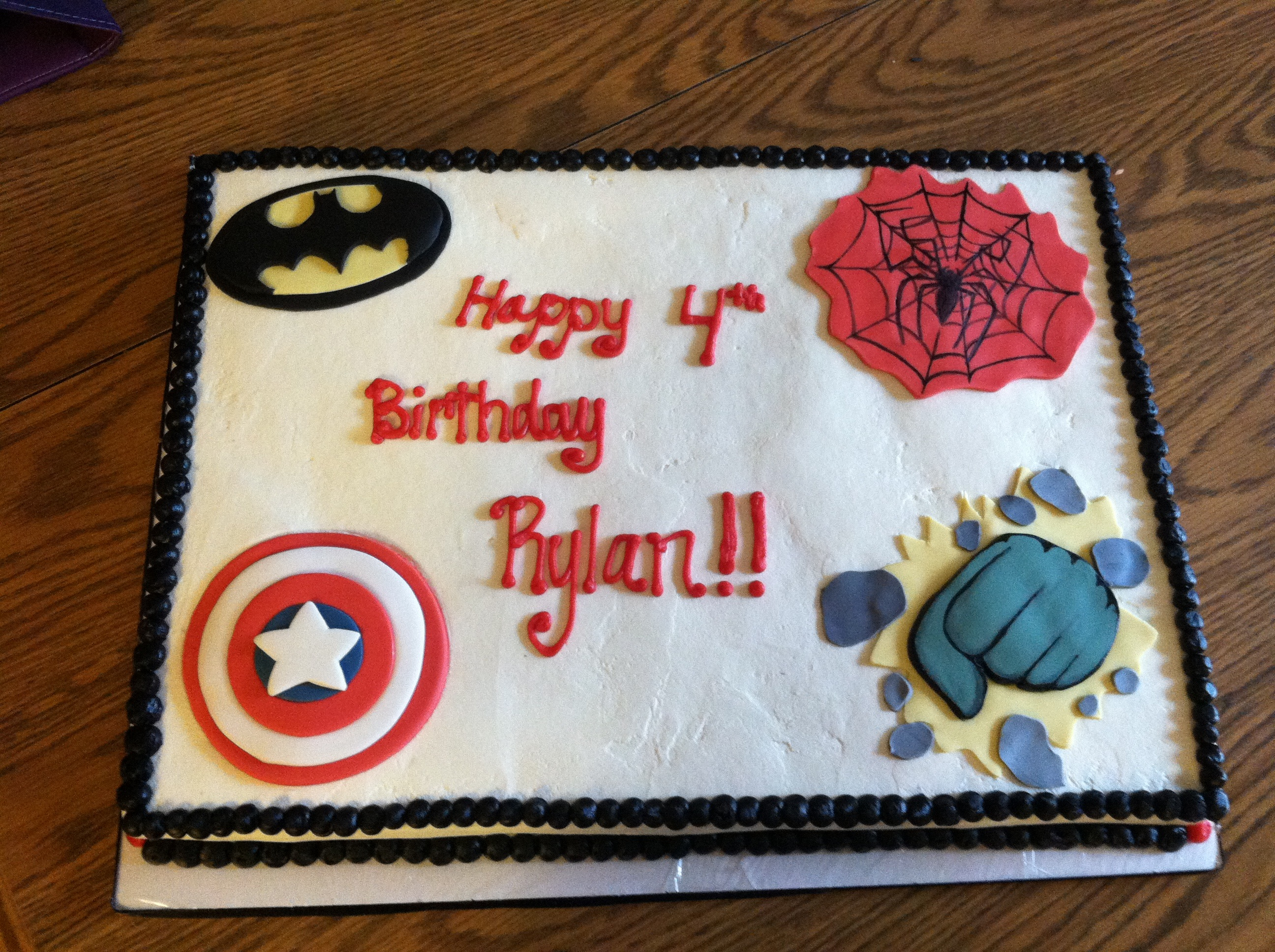 Superhero Sheet Cake