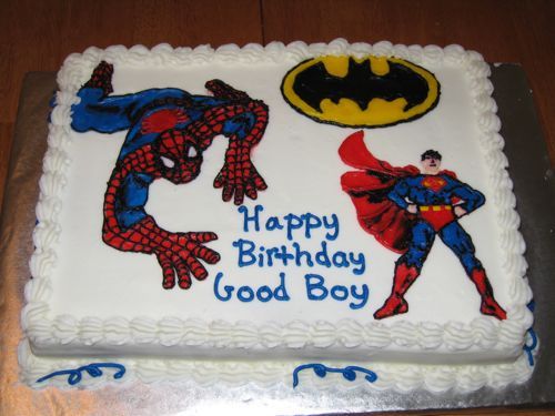 Superhero Sheet Cake