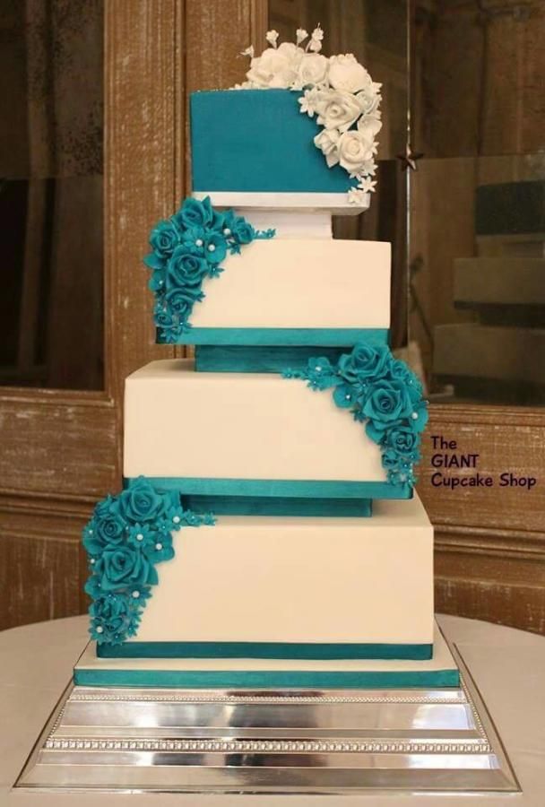Teal Wedding Cake Idea Teal Wedding Cake Idea
