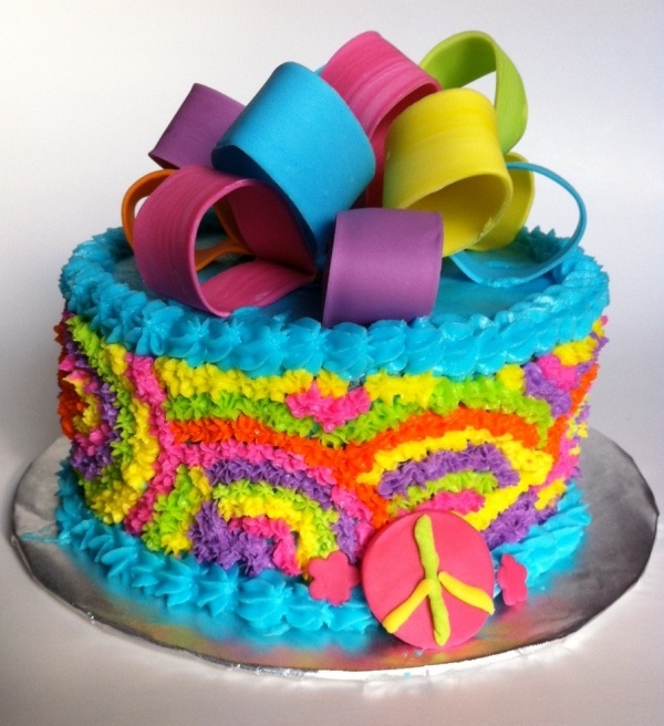 Tie Dye Birthday Cake