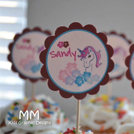 Unicorn Cupcake Toppers Unicorn Cupcake Toppers