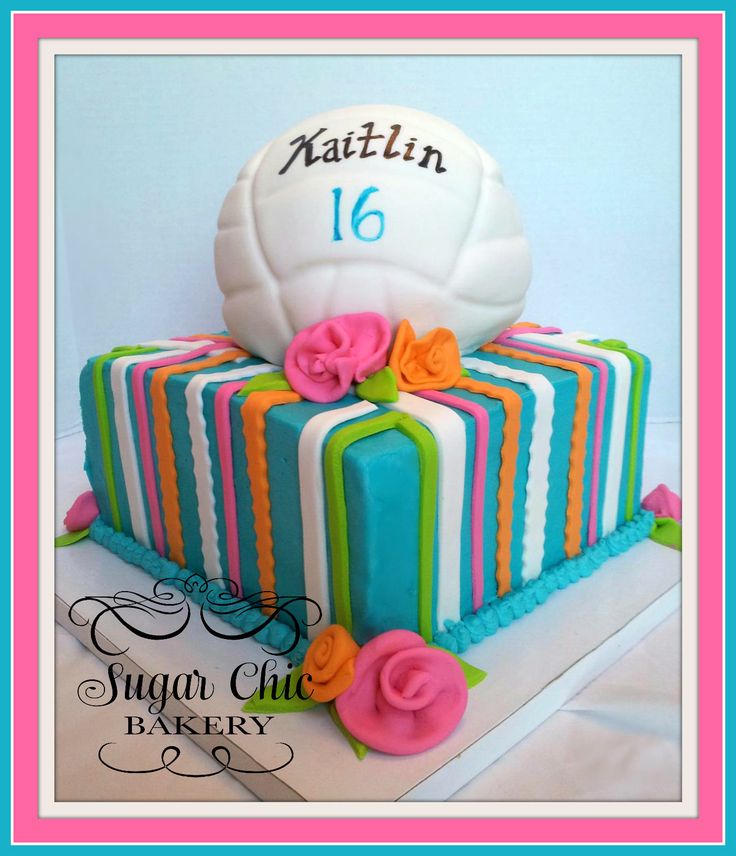 Volleyball Birthday Cake