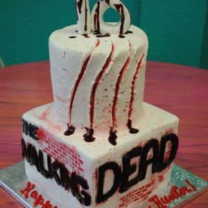 Walking Dead Zombie Birthday Cake