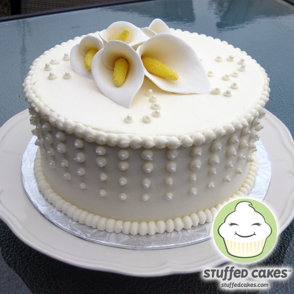 Wedding Cake with Calla Lilies