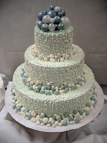 Wedding Cake with Sugar Bubbles Wedding Cake with Sugar Bubbles