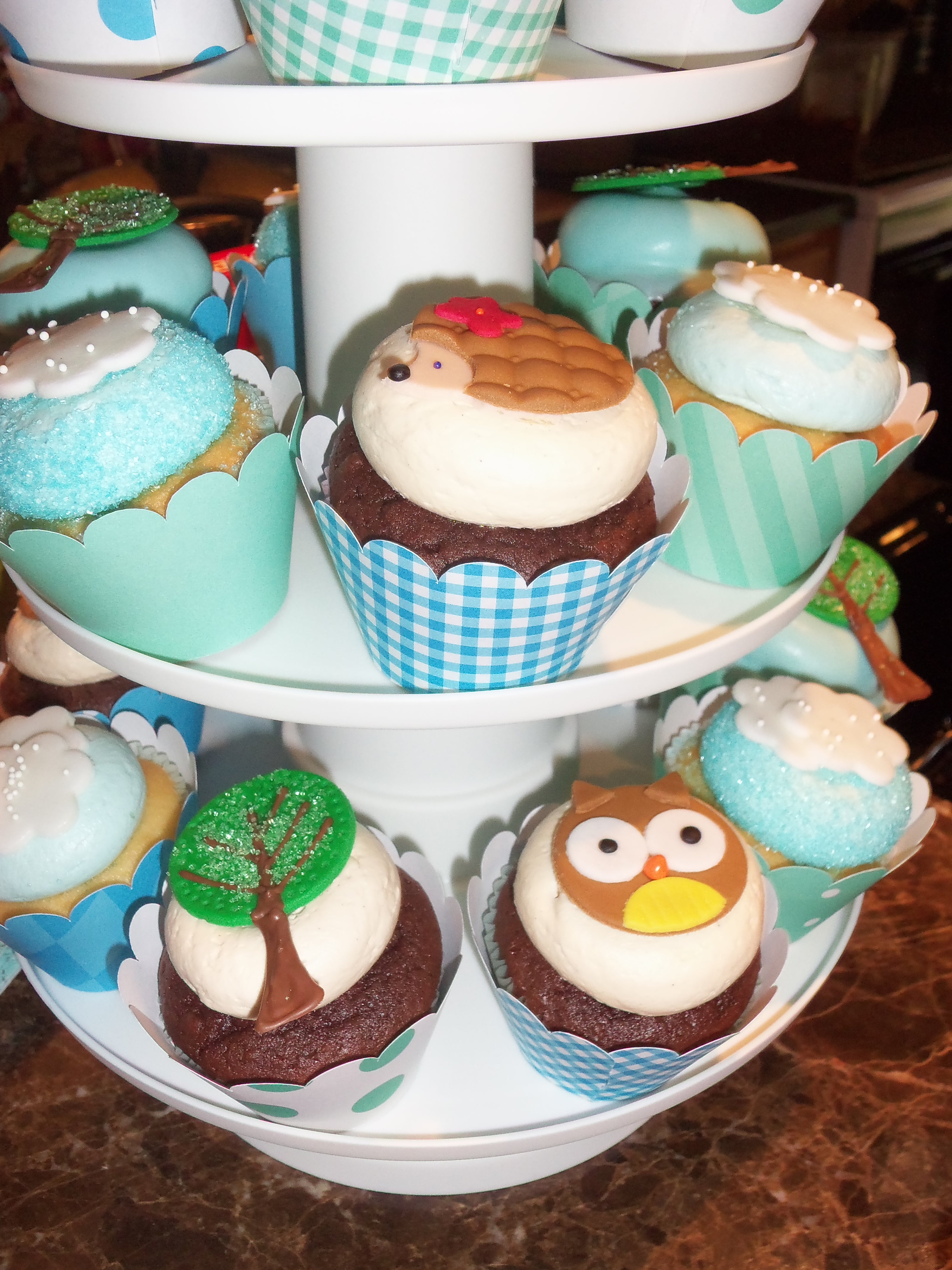 Woodland Animals Baby Shower Cupcakes