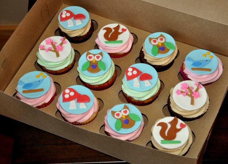 Woodland Baby Shower Cupcakes