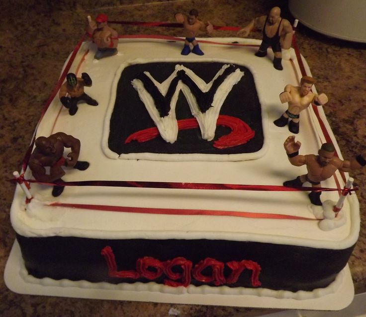 Wrestling Birthday Cake