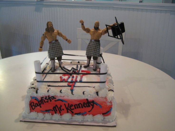 Wrestling Birthday Cake