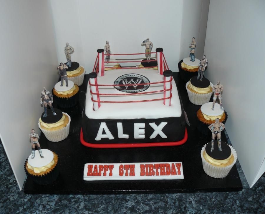 WWE Wrestling Cupcake Cake Ideas