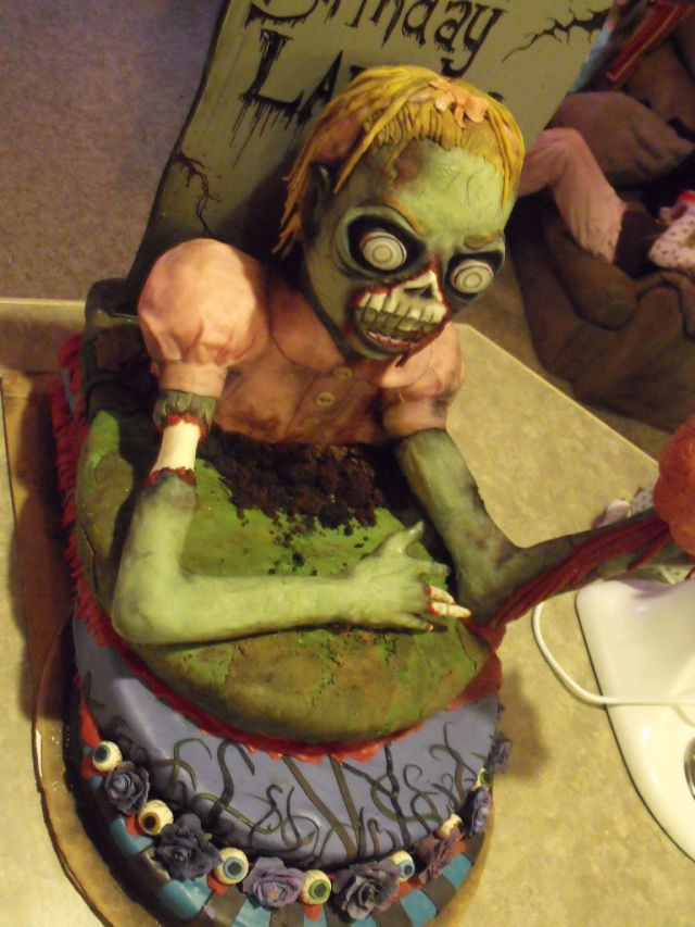 Zombie Birthday Cake Zombie Birthday Cake