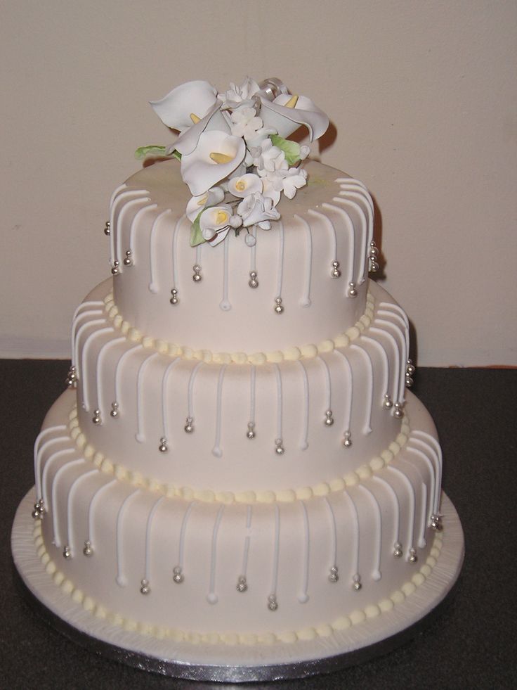 7 Photos of 3 Layer Wedding Cakes Designs